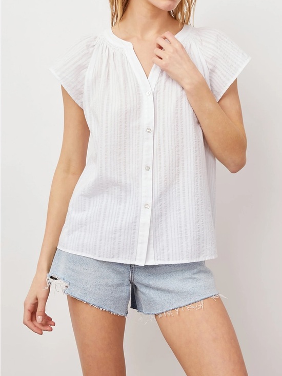 Rails Tops - Rails White Alena Organic Cotton Top